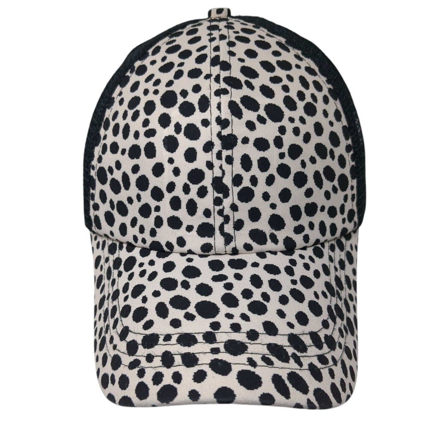 Unbranded Strapback Trucker Hat Multi One Size Ponytail Dalmatian