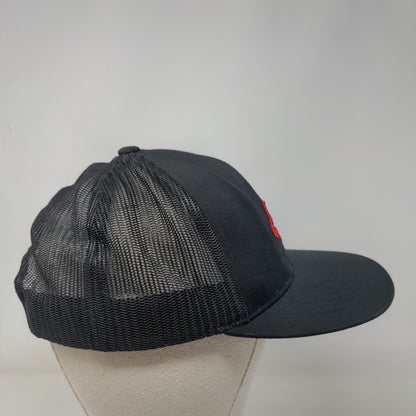 Fox Head Snapback Mesh Back Trucker Hat Black OSFA Embroidered Logo