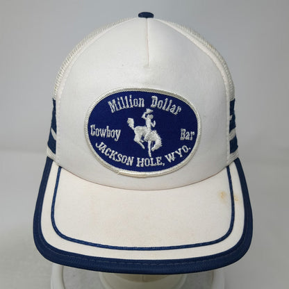 Designer Ward Cap Trucker Hat White L Million Dollar Cowboy Bar Mesh Snapback