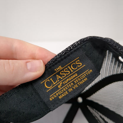 FNL HKR Patch Snapback Mesh Back Trucker Hat Black One Size Yupoong