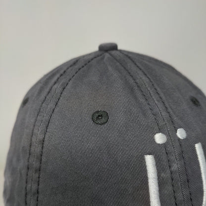 Ü Slideback Hat Gray One Size Adjustable Embroidered Vented Holes Sportsman