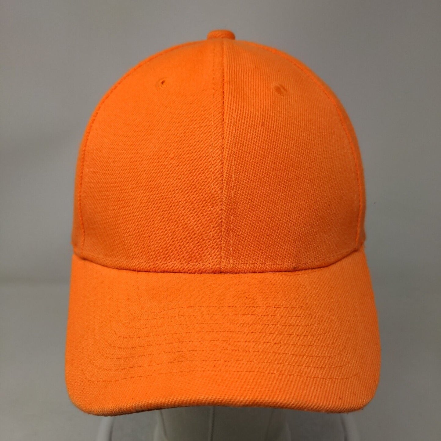 choKoLids Strapback Hat Orange OSFA Adjustable 6 Panel Blank Polyester