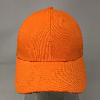 choKoLids Strapback Hat Orange OSFA Adjustable 6 Panel Blank Polyester