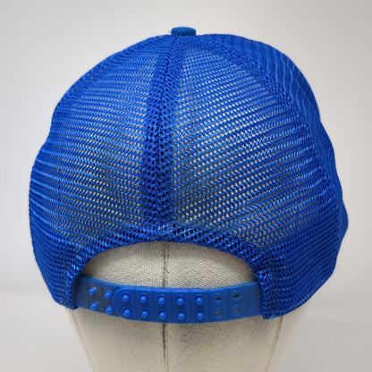 Blue Fleetwood Idaho Trucker Hat One Size Mesh Back Snapback Foam Front Print