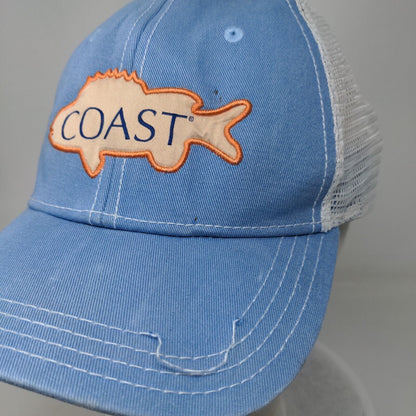 Coast Fish Snapback Mesh Back Trucker Hat Blue OSFM Colorblock