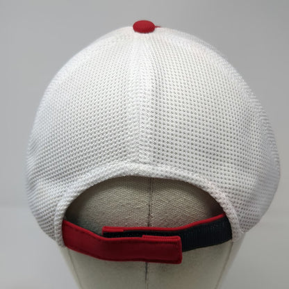 '47 Mercedes Benz Red White Mesh Back Strapback Baseball Cap Hat One Size