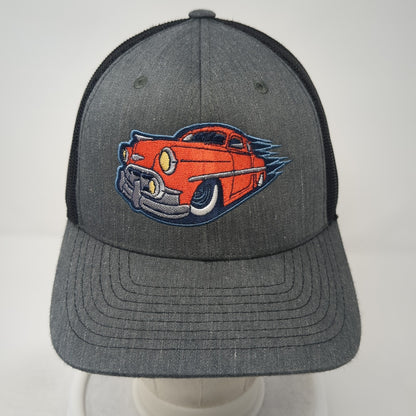 Unbranded Snapback Trucker Hat Gray One Size Adjustable Mesh Back 6 Panel