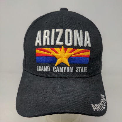 Unbranded Men's Strapback Hat Black Embroidered Arizona Grand Canyon Logo