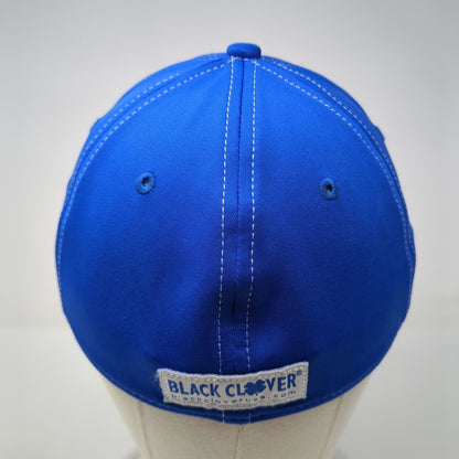 Black Clover Fitted Hat Blue L/XL Think Young & Live Lucky 6 Panel