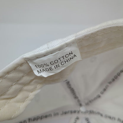 New Jersey Lottery White Baseball Cap OSFM Anything Can Happen In Jersey Logo