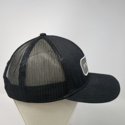 KUIU Trucker Hat Black One Size Mesh Back Snapback Ram Logo Patch Hunting Cap