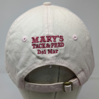 Baseball Cap Pink One Size Mary's Tack & Feed Horse Logo Del Mar Slideback hat
