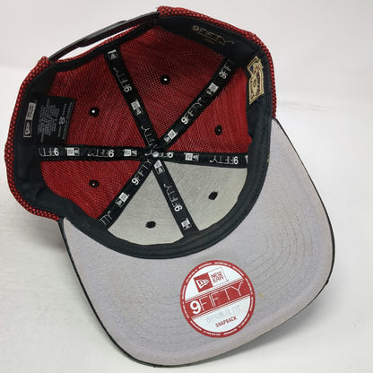 Golden State Warriors NBA New Era Snapback Hat Red Black OS 9FIFTY Flat Bill