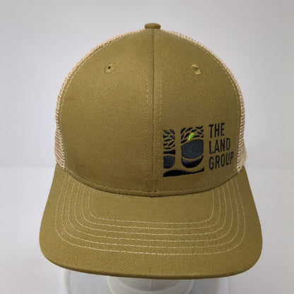 The Land Group Snapback Trucker Hat Brown One Size Mesh Back 6 Panel