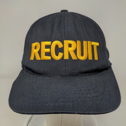 Recruit Snapback Hat Blue OSFA Adjustable Embroidered 6 Panel Legend