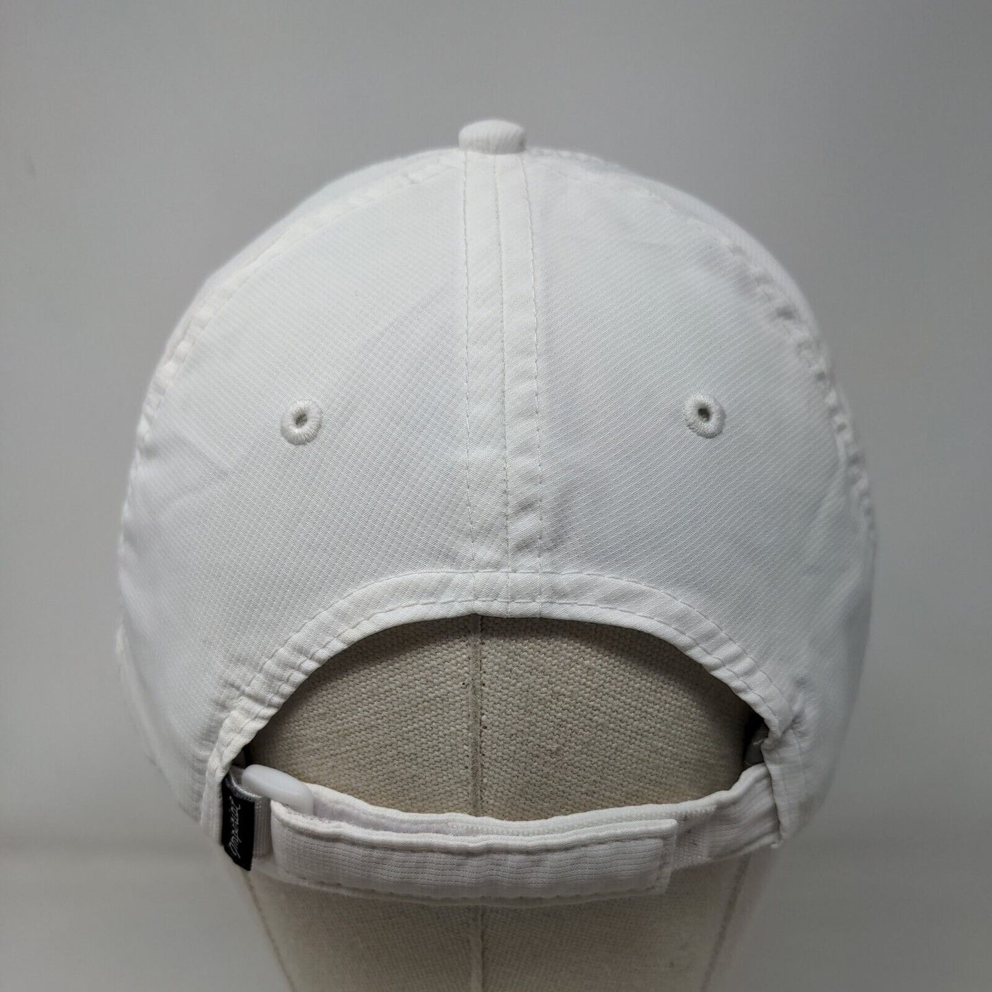 Letter M Strapback Hat White Small Embroidered Adjustable Imperial