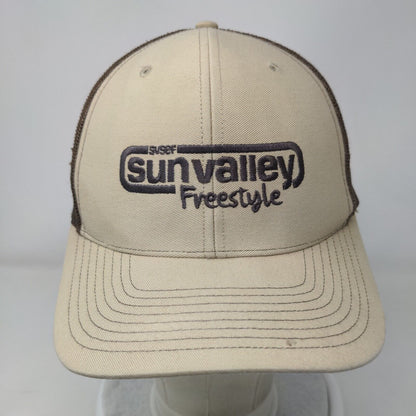 SVSEF Sun Valley Freestyle Snapback Trucker Hat Tan OS Adjustable Richardson