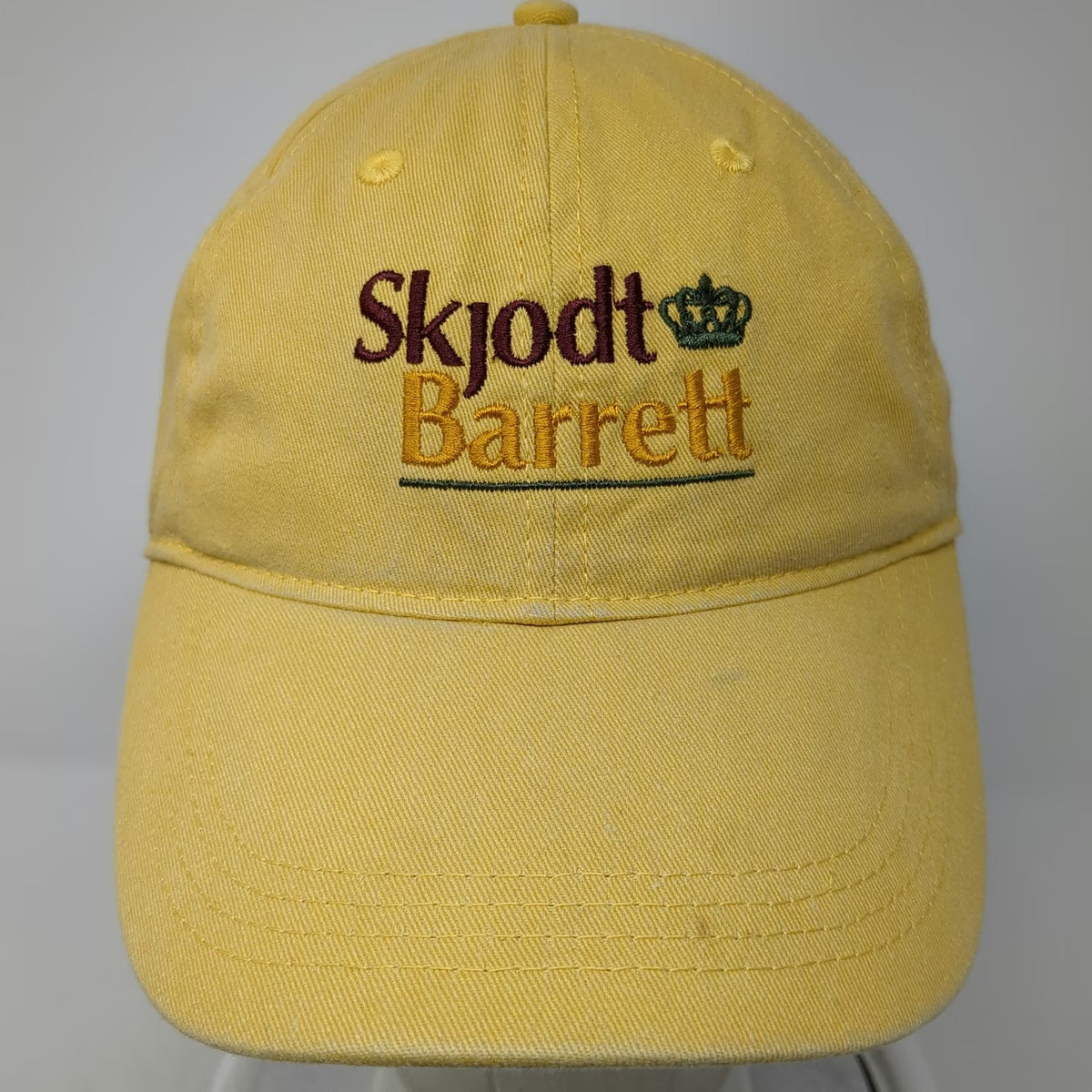 Authentic Pigment Skjodt Barrett Checkered Flag Yellow Baseball Cap One Size Hat