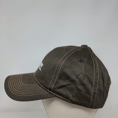 Fluor Strapback Hat Brown One Size Embroidered Full Fit Made in Canada