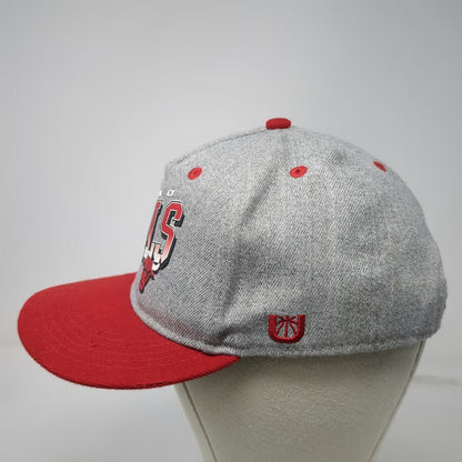 Ultra Game Chicago Bulls NBA 5 Panel Hat Gray Red One Size Flat Brim Snapback
