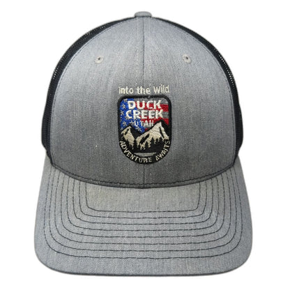 Richardson Trucker Hat Gray Black One Size Duck Creek Utah Adventure Awaits