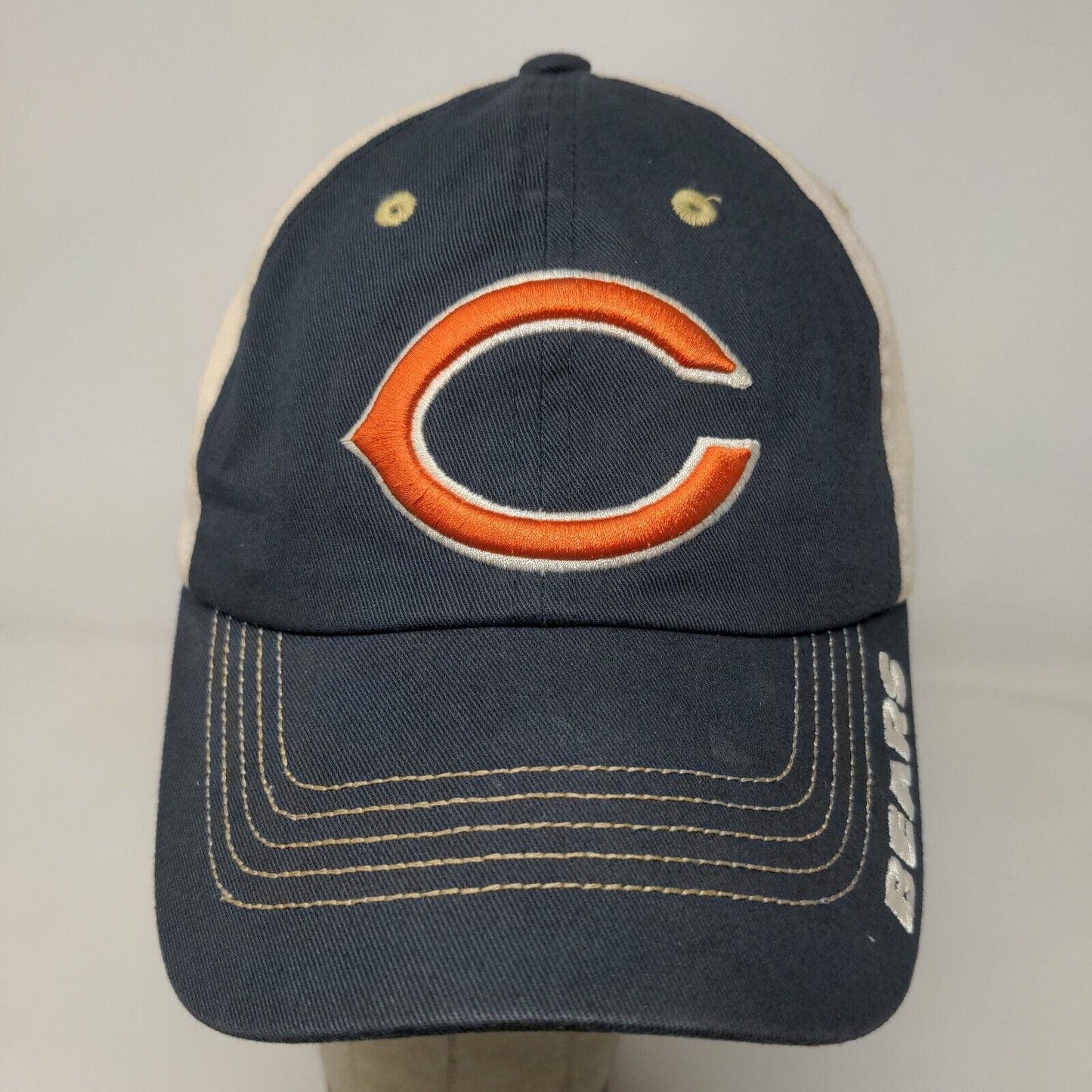 NFL Team Apparel Men's Slideback Hat Blue Time OS Embroidered Chicago Bears Logo
