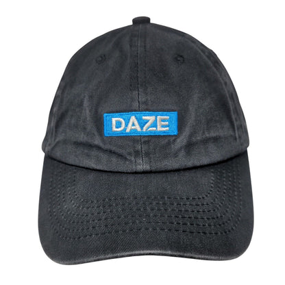 Daze Slideback Hat Black One Size Adjustable Embroidered Vent Holes
