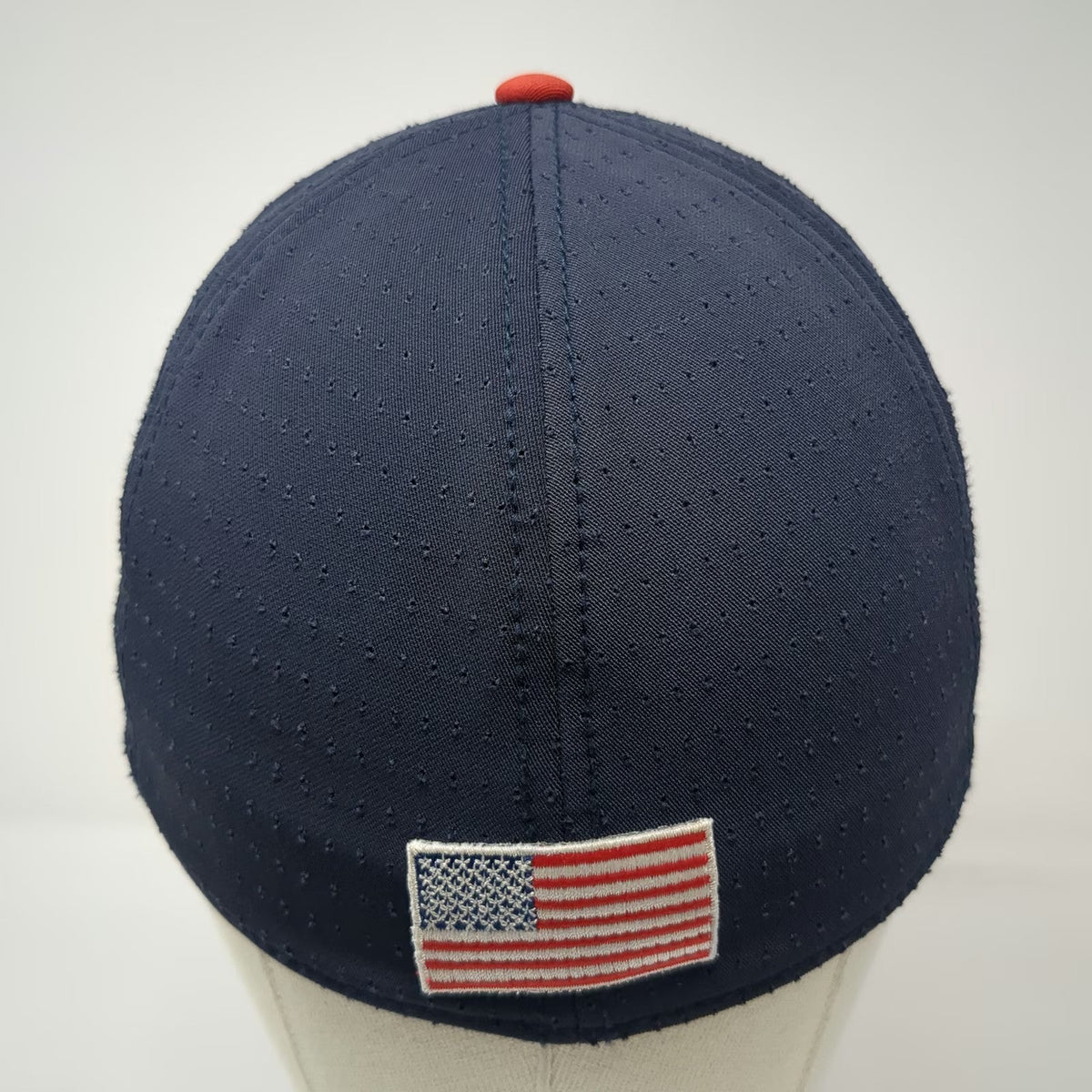 Under Armour Baseball Cap Blue Red S Fitted American Flag Perforated Stretch Hat