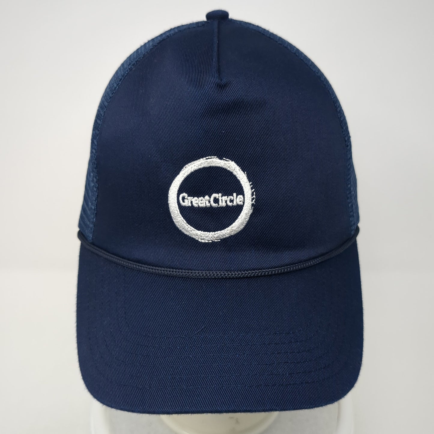 Great Circle Snapback Rope Trucker Hat Blue One Size Mesh Back Outdoor
