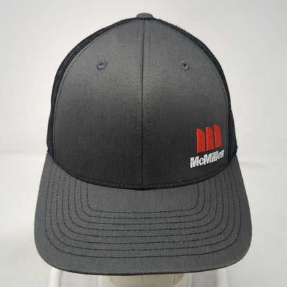 Richardson Trucker Hat Gray Black One Size Mesh Back Snapback McMillen Logo Hat