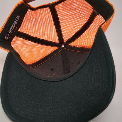 Outdoor Cap Trucker Hat Black Orange One Size Mesh Snapback JMAC Resources Work
