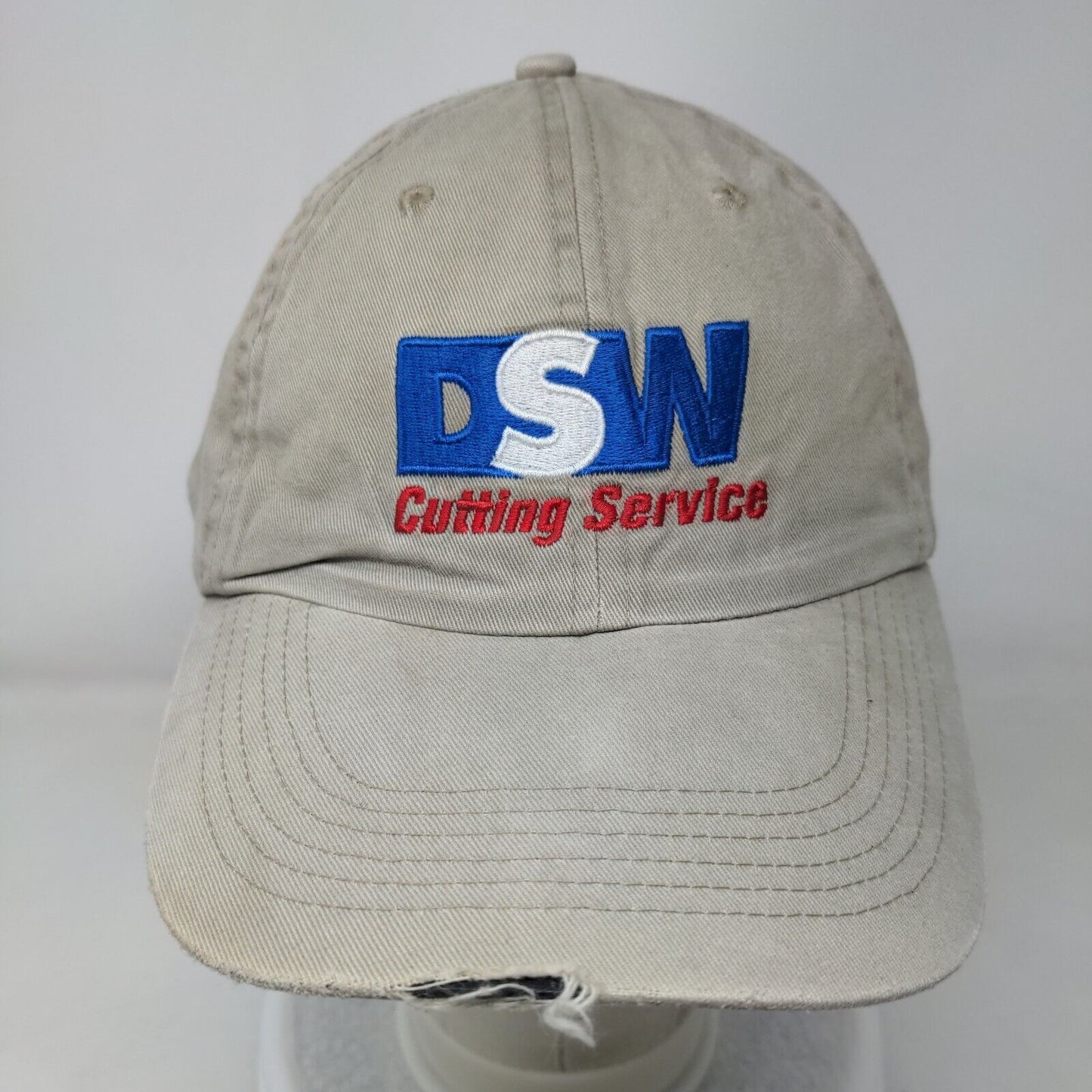 DSW Cutting Service Slideback Hat Tan One Size Embroidered 6 Panel Shiva