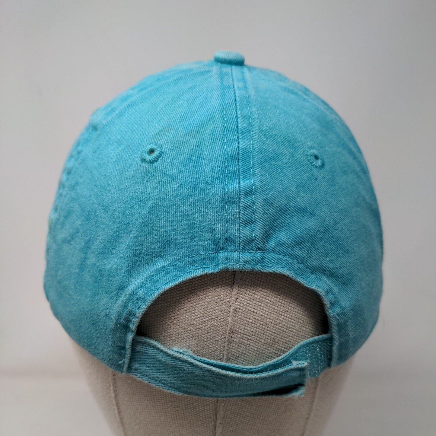 Unbranded Strapback Hat Blue OSFM Adjustable 6 Panel Vent Holes Blank