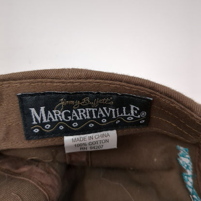 It's 5 O'Clock Somewhere Slideback Hat Brown OS Adjustable Margaritaville Cotton