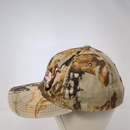 Wild Turkeys A Hunting Tradition Snapback Hat Camouflage One Size Adjustable