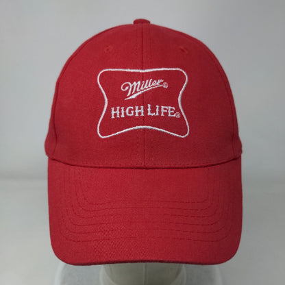 Miller High Life Strapback Hat Red One Size Adjustable Embroidered
