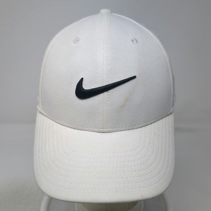 Nike Baseball Cap White L Strapback Dri-FIT Embroidered Swoosh Adjustable Hat