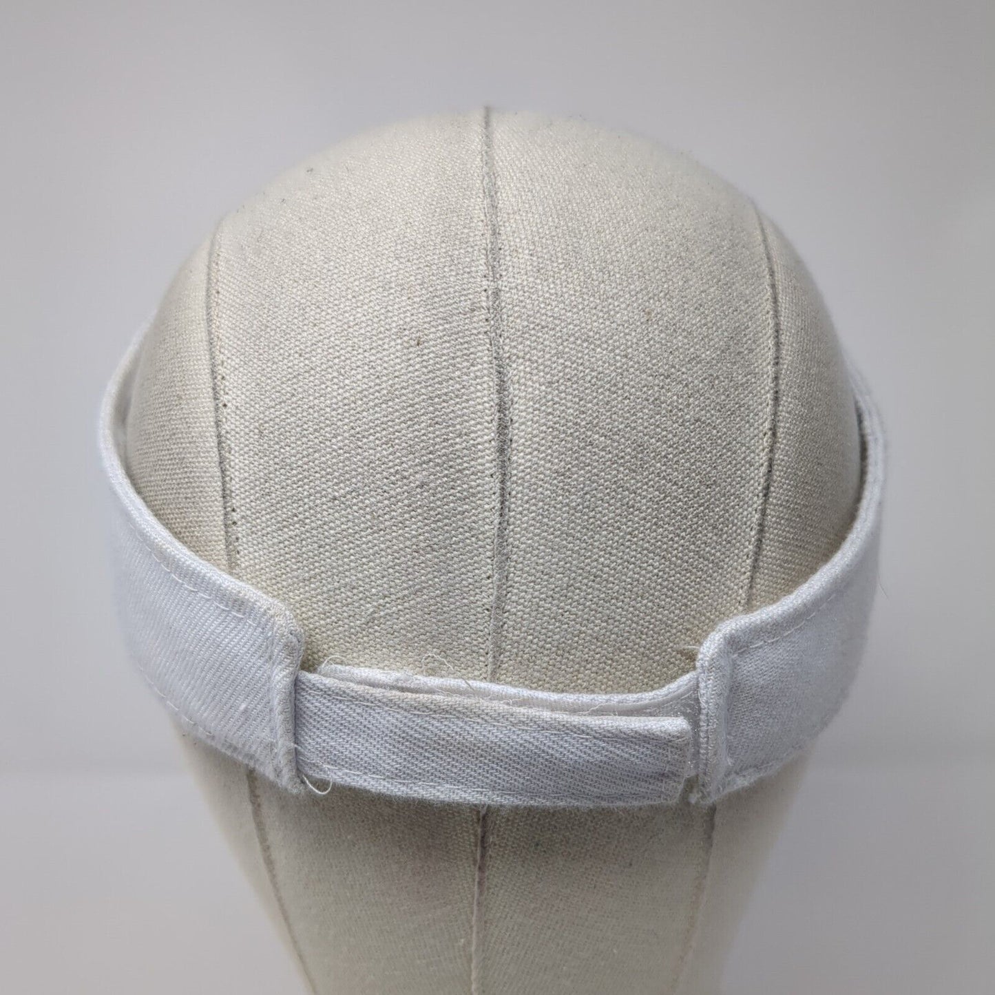 Smiley Face Strapback Sun Visor Hat White One Size Adjustable Outdoor
