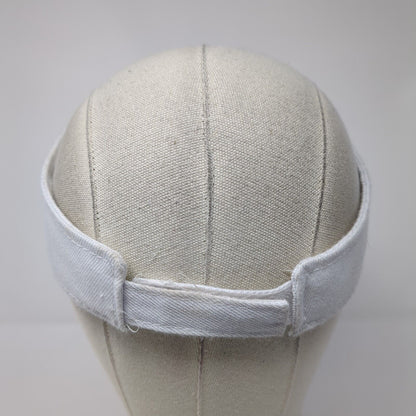 Smiley Face Strapback Sun Visor Hat White One Size Adjustable Outdoor