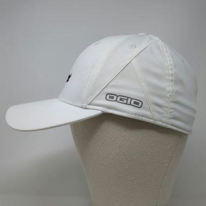 OGIO Baseball Cap White M Simplot Logo Stretch Fit Curved Brim Performance Hat