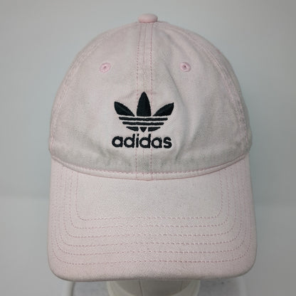 Adidas Slideback Baseball Cap Pink One Size Adjustable Embroidered Trefoil