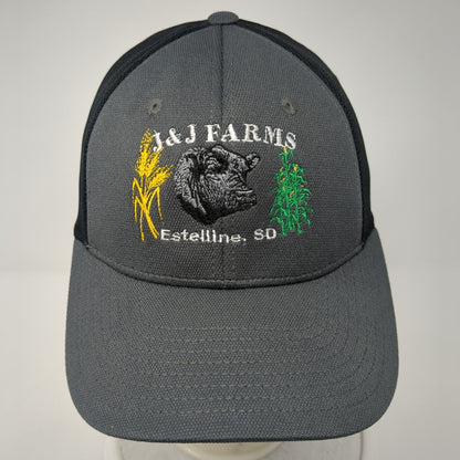 J&J Farms Estelline SD Fitted Trucker Hat Gray S/M Fitmax70 Port Authority