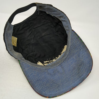 Eugene Originals 5 Panel Hat Black One Size Woven Geometric Brim Strapback
