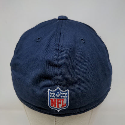 Reebok Men's Fitted Hat Blue L-XL Embroidered New England Patriots Logo NFL