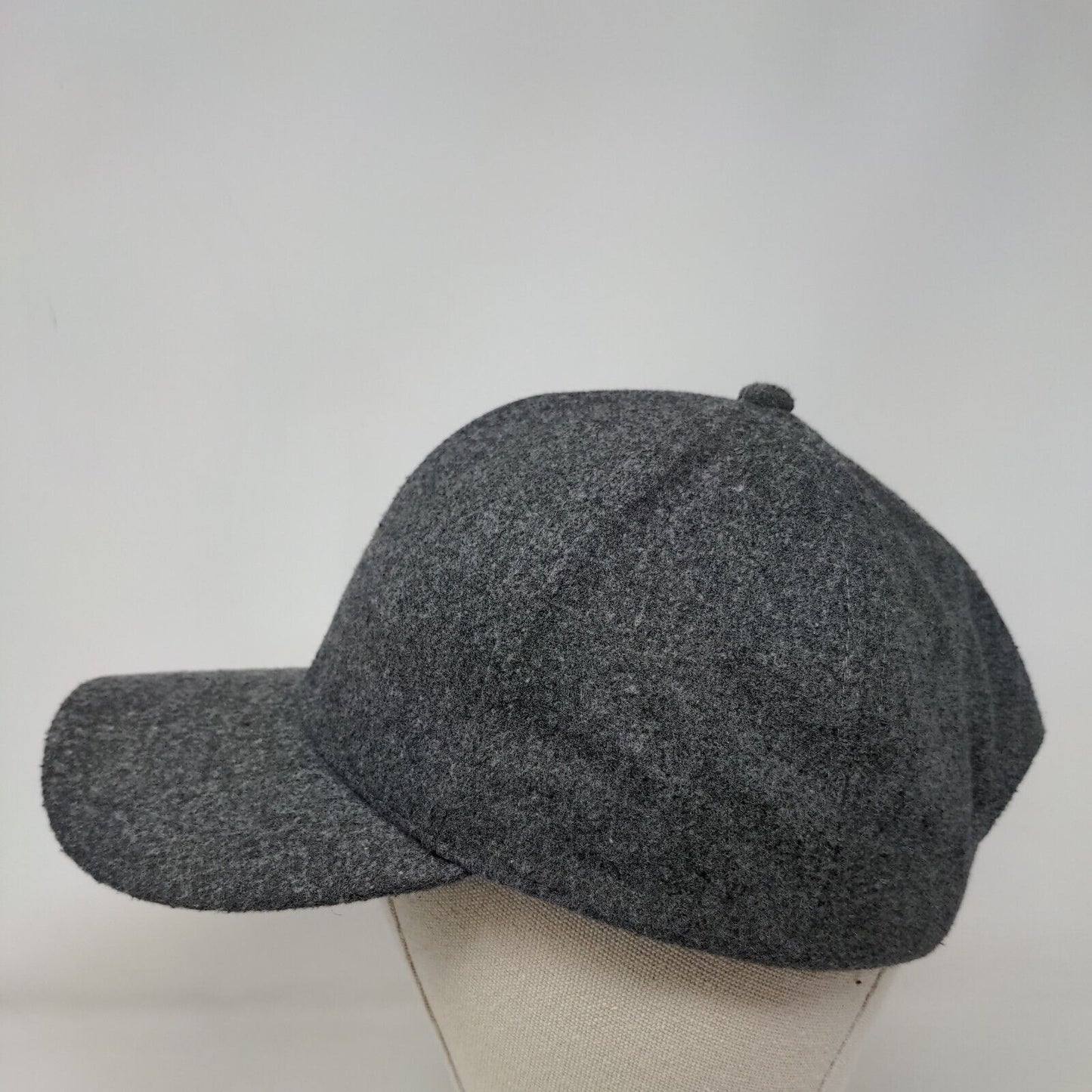 ASOS Design Slideback Hat Gray One Size Felt Adjustable 6 Panel Blank