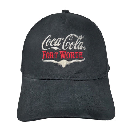 Coca-Cola Fort Worth Slideback Hat Black One Size Adjustable Embroidered BIG X