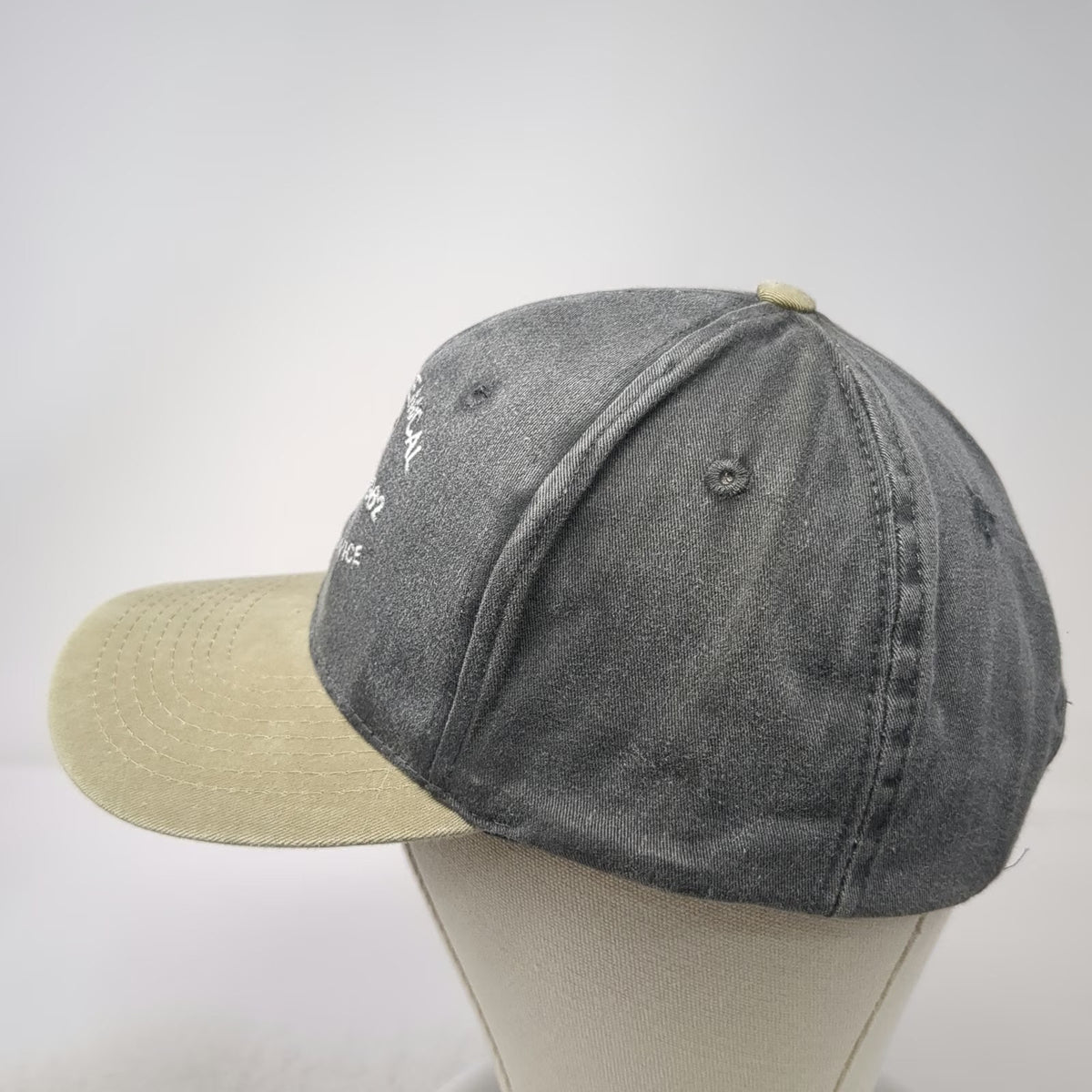 Toppers Inc Baseball Cap Gray Beige One Size Paper Chemical Slideback Cotton Hat