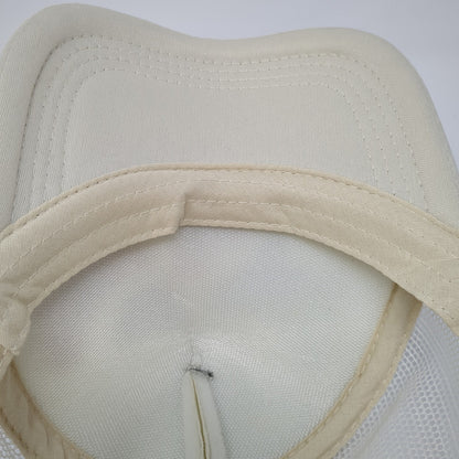 Butterflies Snapback Mesh Back Trucker Hat Beige One Size Adjustable