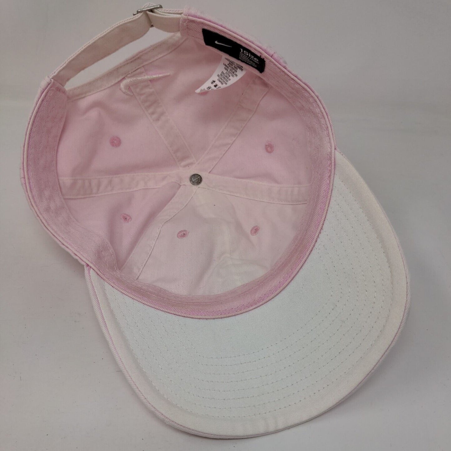 Nike Slideback Hat Pink One Size Adjustable Embroidered Swoosh Logo 6 Panel