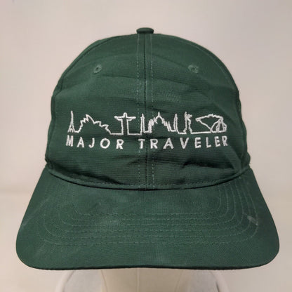 Major Traveler Strapback Hat Green One Size Embroidered Richardson